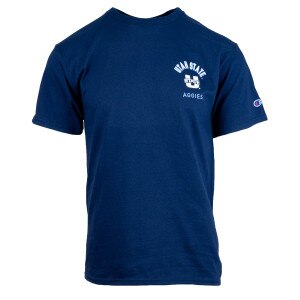 Champion utah state blue and white aggie nation navy unisex t-shirt